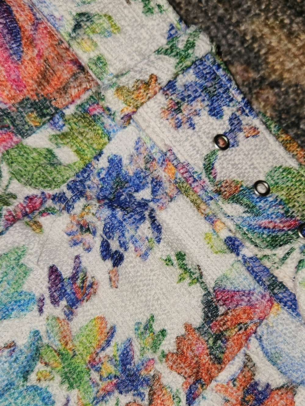 Lavender Brown Floral Tweed Short Size Medium - Picture 16 of 17